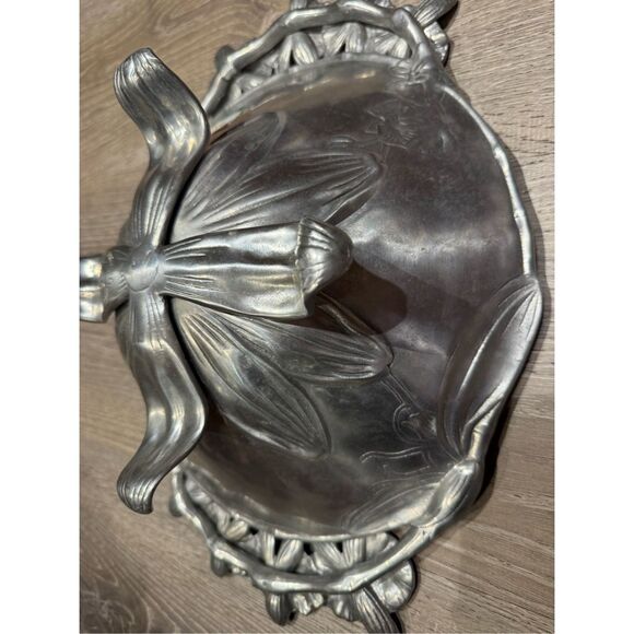 Rare! Hard To Find Arthur Court Large 3d Pedestal Orchid Bowl Vintage 2004 - Picture 8 of 9